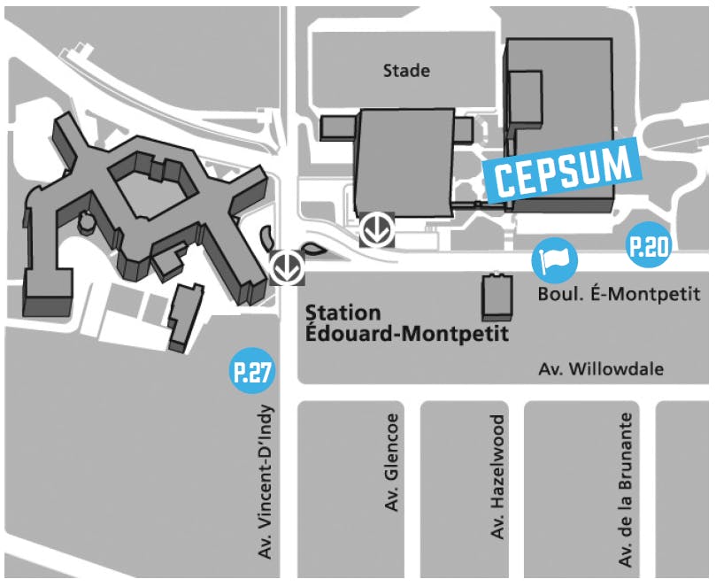 Plan du stationnement pour les Abonnés du CEPSUM